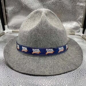 Samuel Adams Oktoberfest Alpine Hat Mens OS Gray Wool Felt Feather Trim Fedora